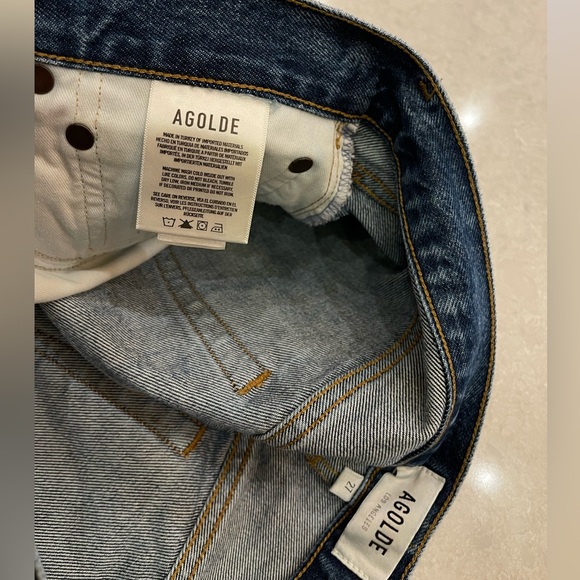 AGOLDE Parker Denim Shorts in Caution Size 27 - Picture 8 of 9